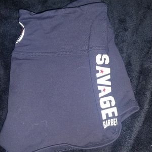 Savage barbell booty shorts